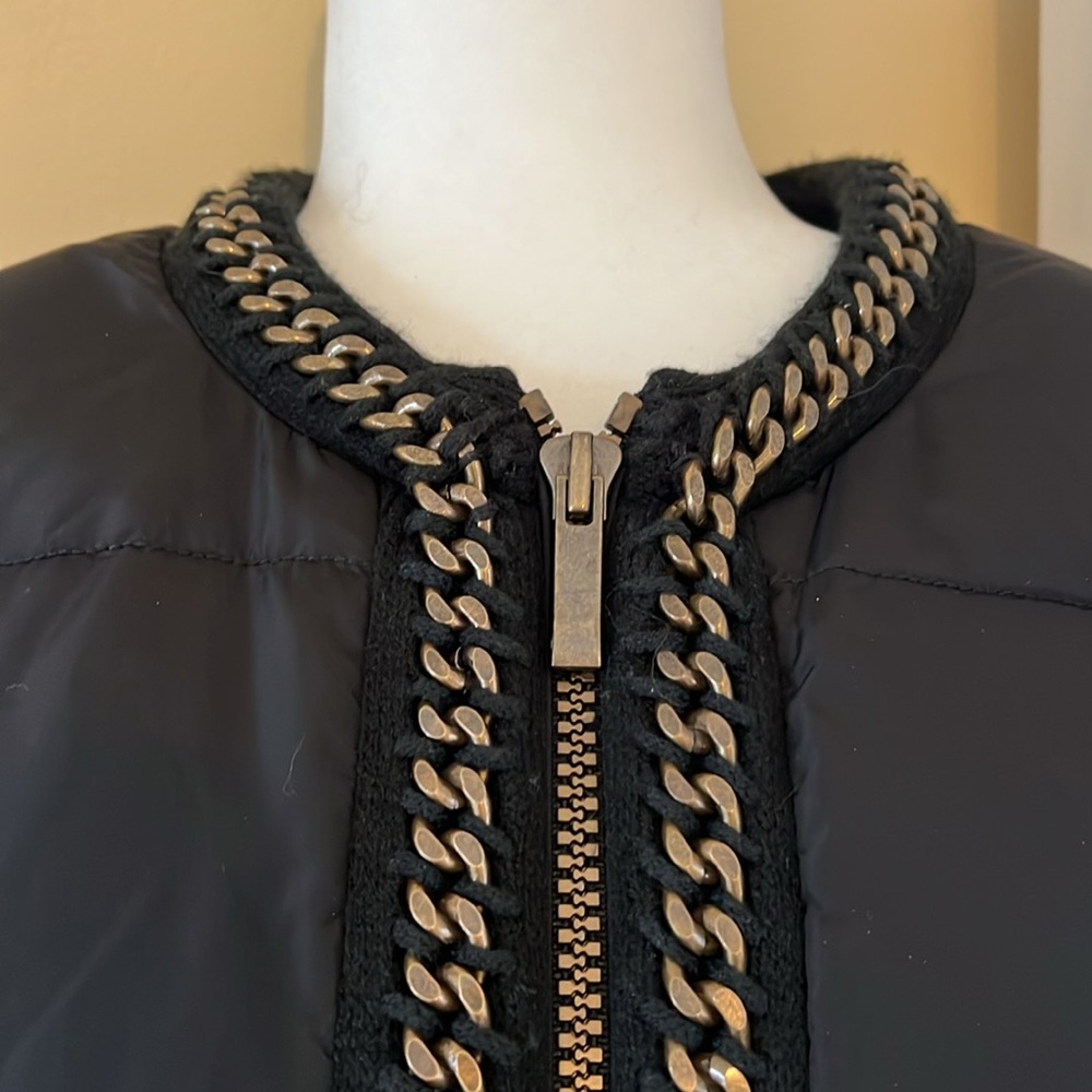 Whbm Black Chain Detail Nylon Jacket. Size Small. - image 7